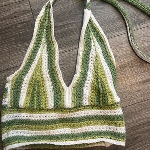 Hollister crochet halter top